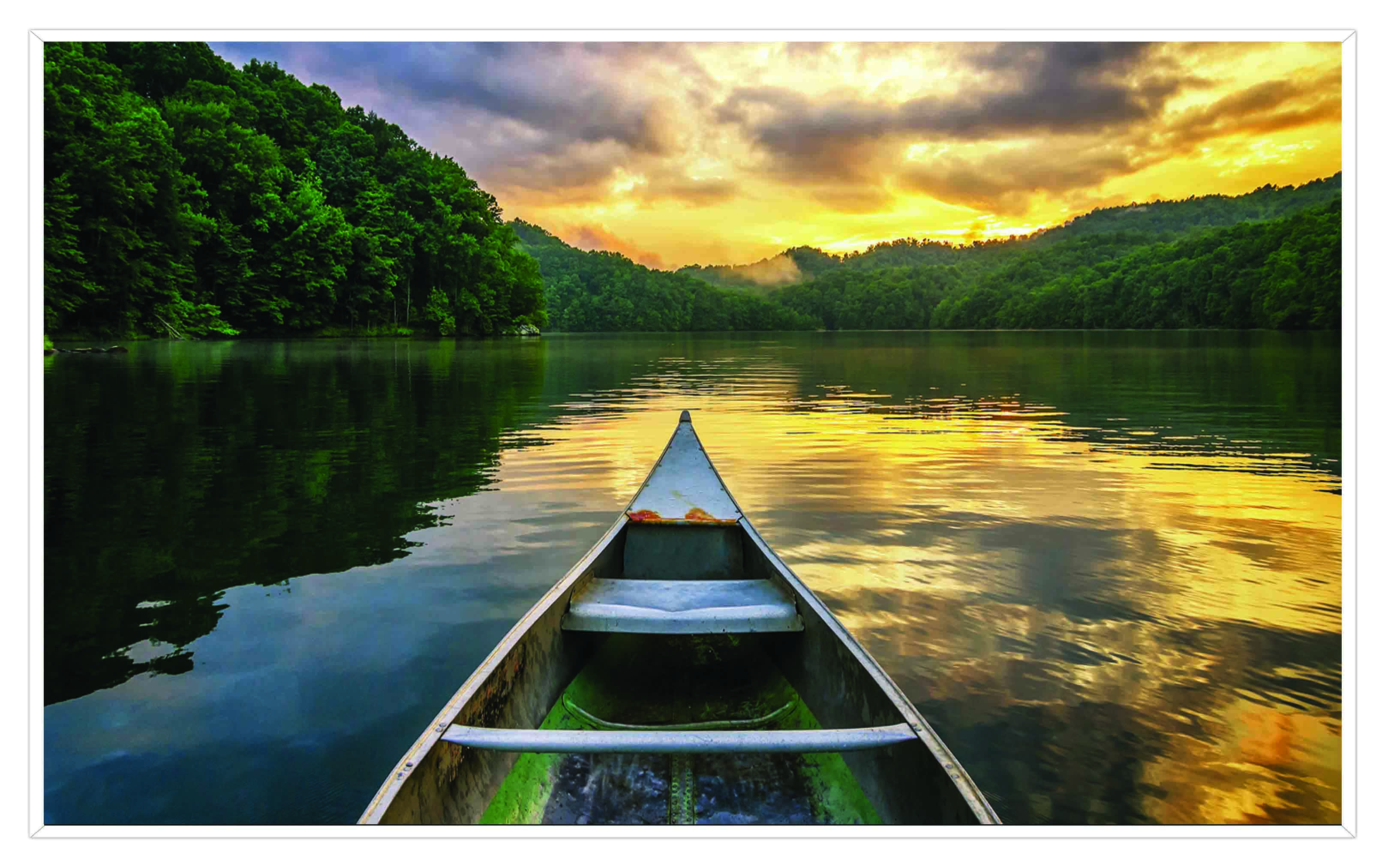 ASG237 Wall décor art printed on glass river